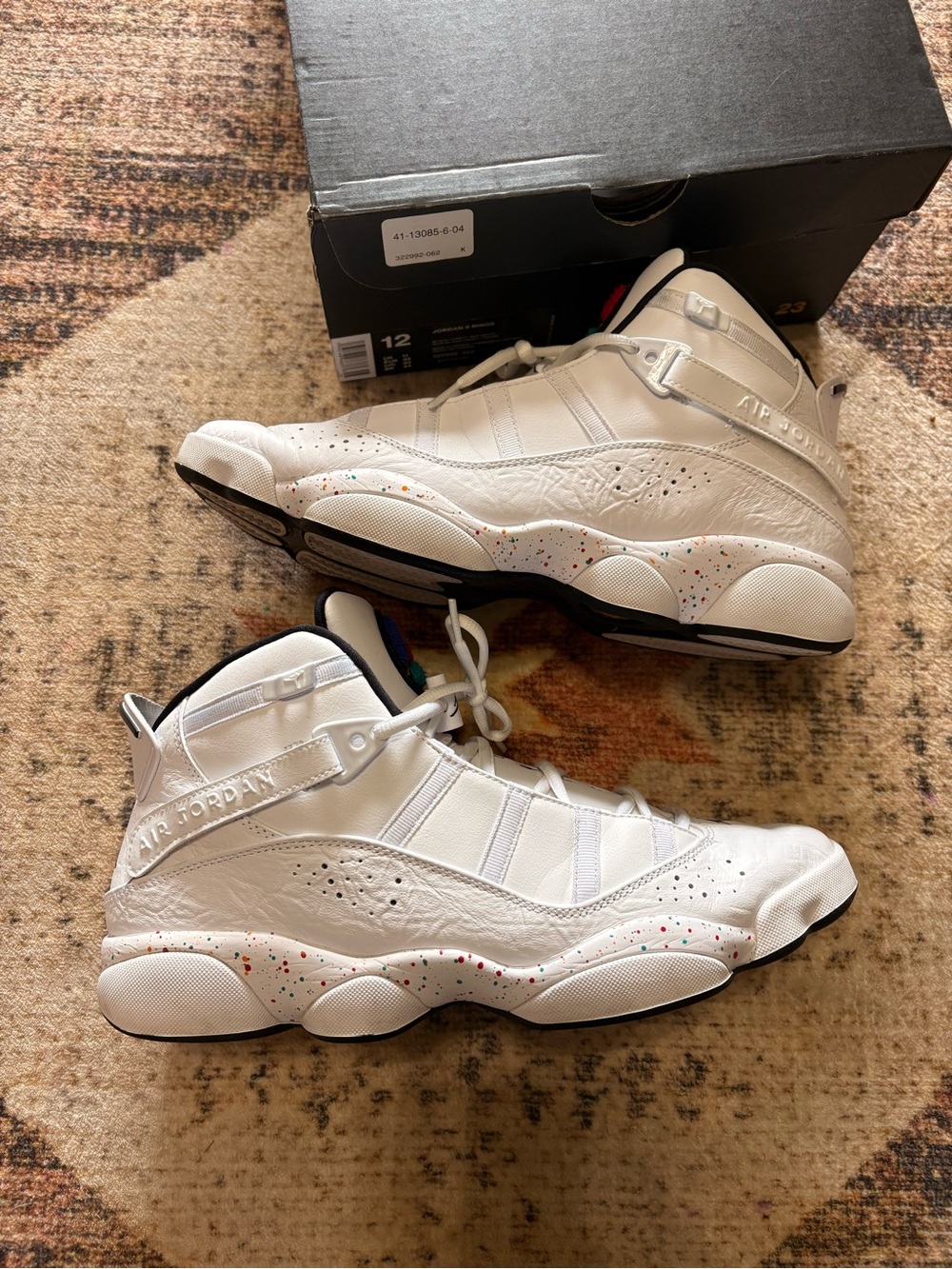 Jordan Men’s 6 Rings Mid Confetti Size 12 - Picture 3 of 12